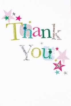 This vibrant thank you card seems to catch the very spirit of South Norwood, radiating delight and optimism through every detail. Across the front, 'Thank You' is stitched in jubilant typography, with each letter rendered in distinct, lively shades-lime green reminiscent of Heavers Meadow after rain, fuchsia glowing like early summer blooms, and a soft blue as peaceful as the skies over South Norwood Country Park. The letters are emboldened with gentle patterns: some shimmer with subtle silver glitter, others sport playful dots or curved stitches, giving the impression of a lovingly handcrafted touch that echoes the care we pour into every arrangement at Flower Delivery South Norwood. Tiny stars in pink, teal, and flashes of gold gather in the corners and edges, much like the spontaneous bursts of confetti after a festival on Selhurst Road. The crisp white background allows each detail to stand out, lending breath and brightness to the composition. Imagining this card delivered alongside a fresh, colourful bouquet from our local shop, I'm reminded of the thoughtful gestures that tie our community together. Its design, rich in colour and tactile detail, is a cheerful nod to neighbourly appreciation and the heartfelt gratitude shared throughout South Norwood.